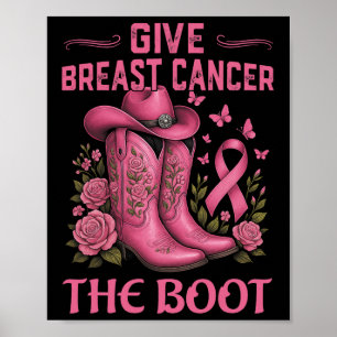 Affiche Donner Le Cancer Du Sein L'Initiale Cowgirl Cancer