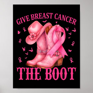 Affiche Donner Le Cancer Du Sein L'Initiale Cowgirl Cancer