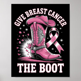 Affiche Donner Le Cancer Du Sein L'Initiale Cowgirl Cancer