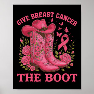 Affiche Donner Le Cancer Du Sein L'Initiale Cowgirl Cancer