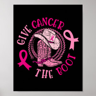 Affiche Donner Le Cancer Du Sein L'Initiale Cowgirl Cancer