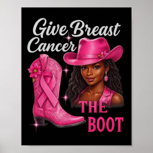 Affiche Donner Le Cancer Du Sein L'Initiale Cowgirl Cancer