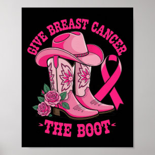 Affiche Donner Le Cancer Du Sein L'Initiale Cowgirl Cancer