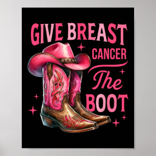 Affiche Donner Le Cancer Du Sein L'Initiale Cowgirl Cancer