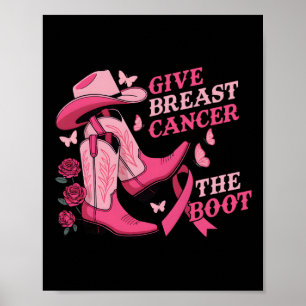 Affiche Donner Le Cancer Du Sein L'Initiale Cowgirl Cancer