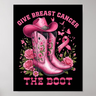 Affiche Donner Le Cancer Du Sein L'Initiale Cowgirl Cancer