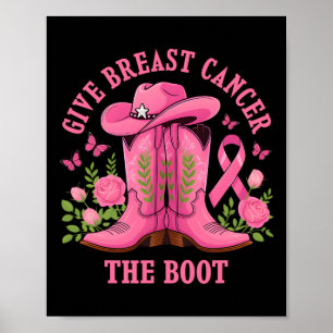 Affiche Donner Le Cancer Du Sein L'Initiale Cowgirl Cancer
