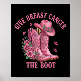Affiche Donner Le Cancer Du Sein L'Initiale Cowgirl Cancer
