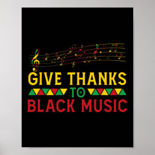 Affiche Donner Merci Black Music Black - Histoire Mois J