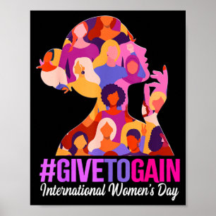 Affiche Donner pour gagner la journée internationale des f