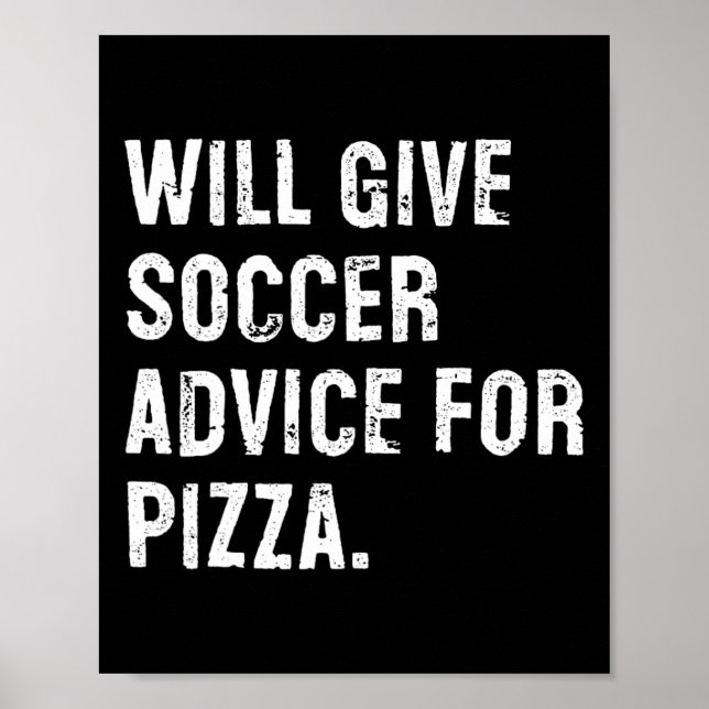 Affiche Donnera des conseils de football pour pizza Funny  (Devant)