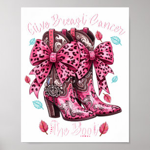Affiche Donnez le coup de pied au cancer du sein Nk Cowgir
