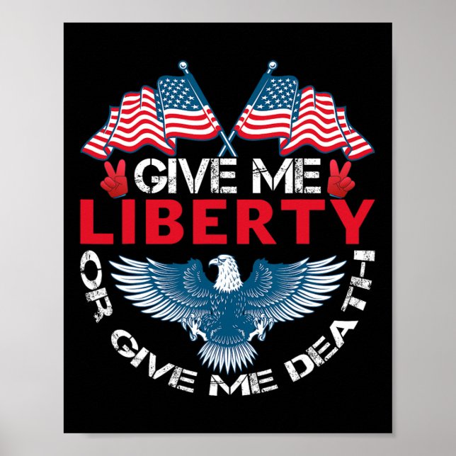 Affiche Donnez-moi la liberté ou donnez-moi la mort Drapea (Devant)