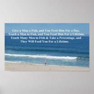Affiche Donnez un poisson à un homme