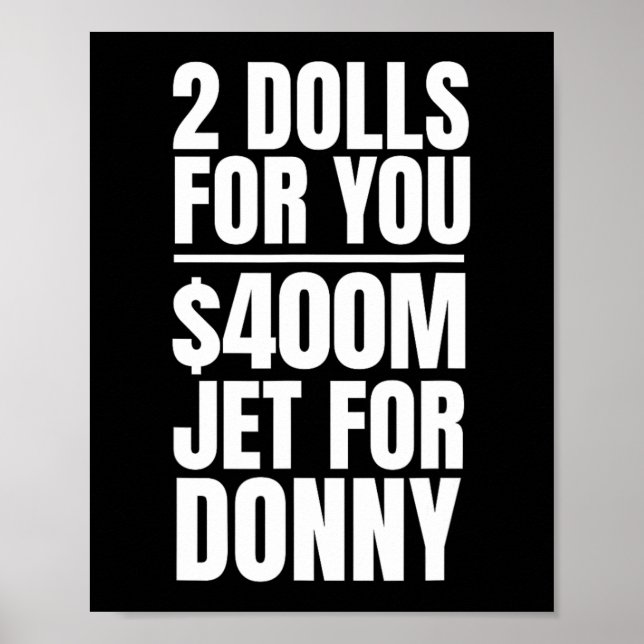 Affiche Donny 2 Poupées Pour Vous 400 Millions $ Jet Pour  (Devant)
