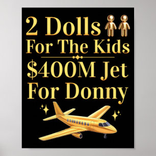 Affiche Donny 2 Poupées Pour Vous 400 Millions $ Jet Pour 
