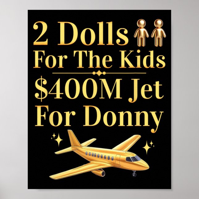 Affiche Donny 2 Poupées Pour Vous 400 Millions $ Jet Pour  (Devant)