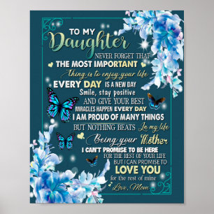 Affiche Dons de filles  Lettre À Ma Fille De Papa