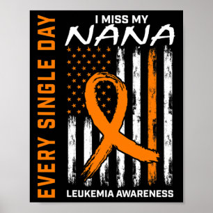 Affiche Dons de sympathie Perte de Nana Orange Leukemia La