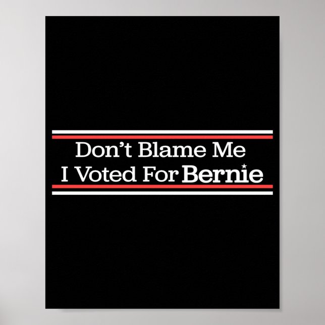 Affiche Dont Blame Me I Voted For Bernie Sanders  (Devant)