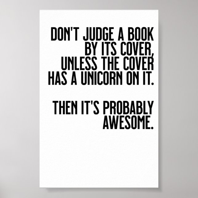 Affiche Don't judge a book (Devant)