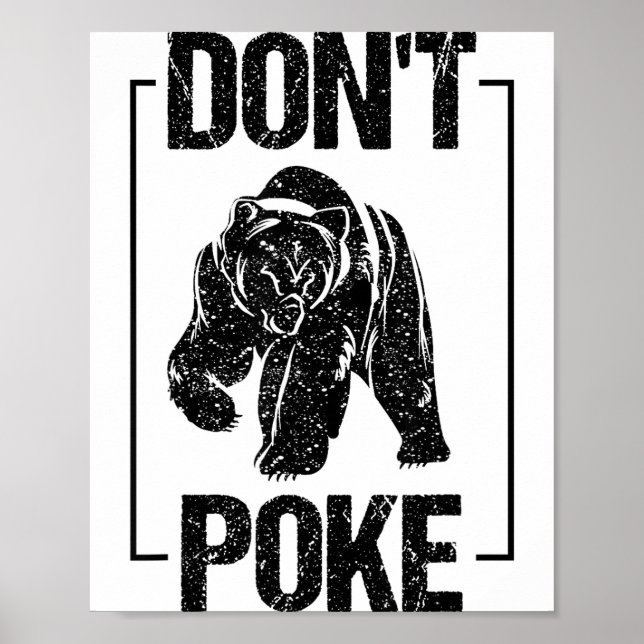 Affiche Don't Ke Funny Bear _ Cute Superhero Bear Usa Gift (Devant)