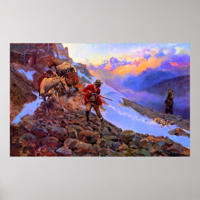 Affiche Dont l'homme de la viande contre Grizzly Charles M (Devant)