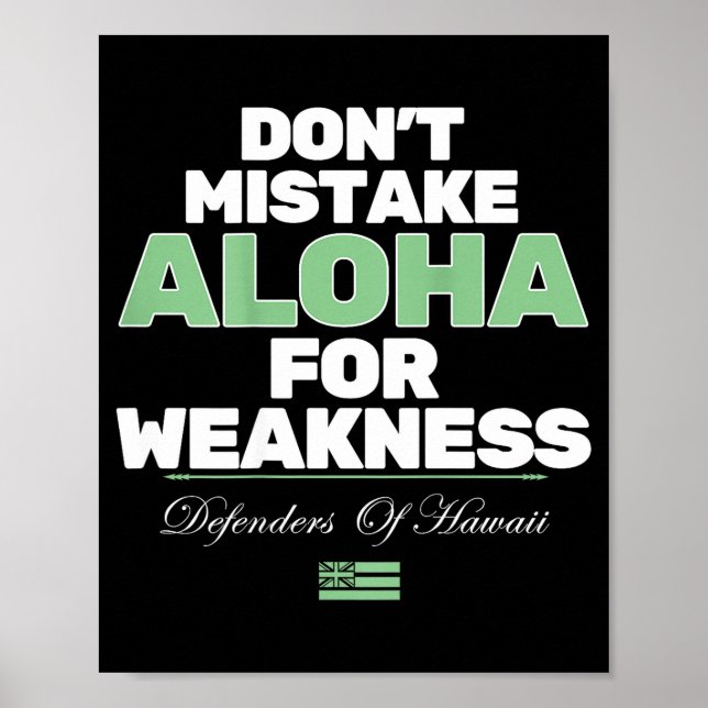 Affiche Don't Mistake Aloha For Weakness (on Back)  (Devant)
