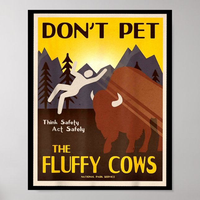Affiche Don't Pet The Fluffy Cows  (Devant)