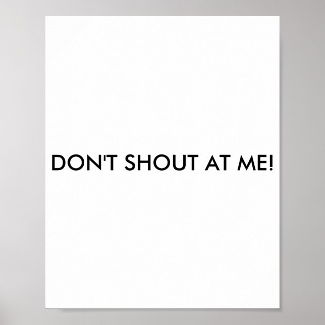 Affiche Dont Shout At Me Womens Warning  (Devant)