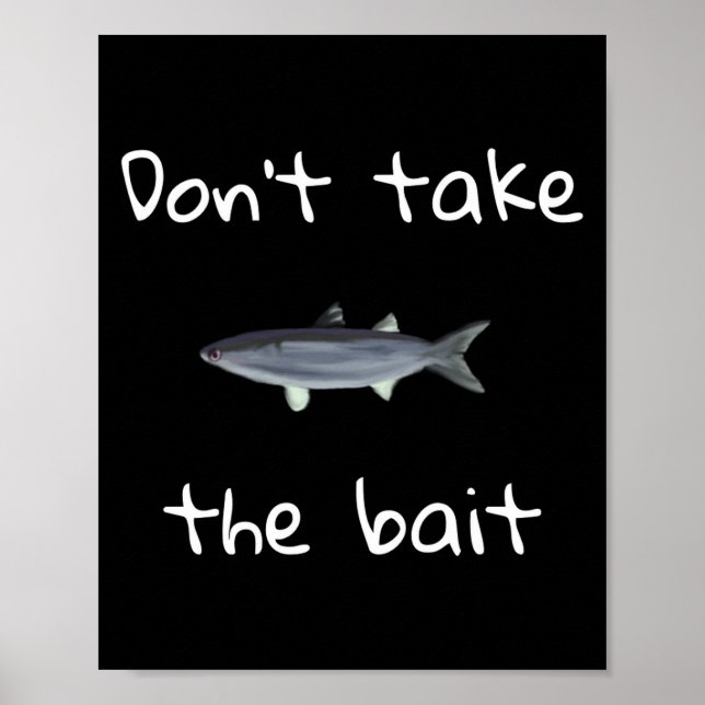 Affiche Dont Take The Bait Mullet Fish Artwork Painting  (Devant)