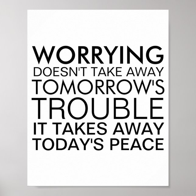 Affiche Dont Worry Sitive Message  (Devant)