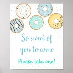 Affiche Donut Bleu Doux De Vous Pour Venir Favoriser Signe