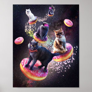 Affiche Donut de chat Galaxy - Chats de l'espace équitatio