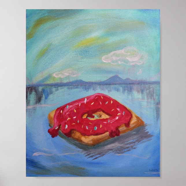 Affiche Donut flottant (Devant)
