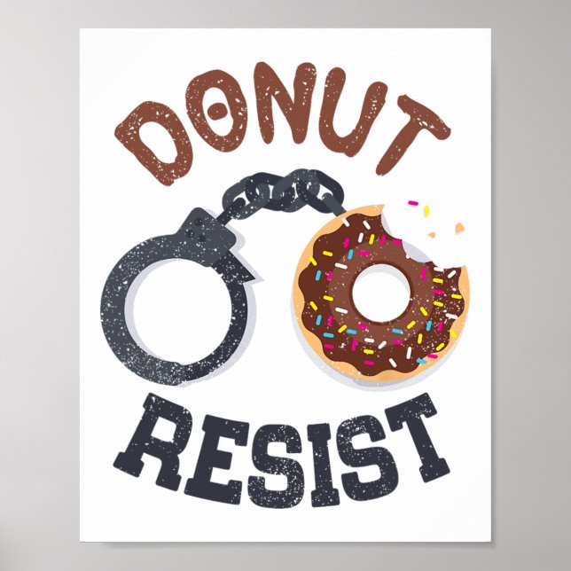 Affiche Donut résiste aux menottes Officier de Police (Devant)