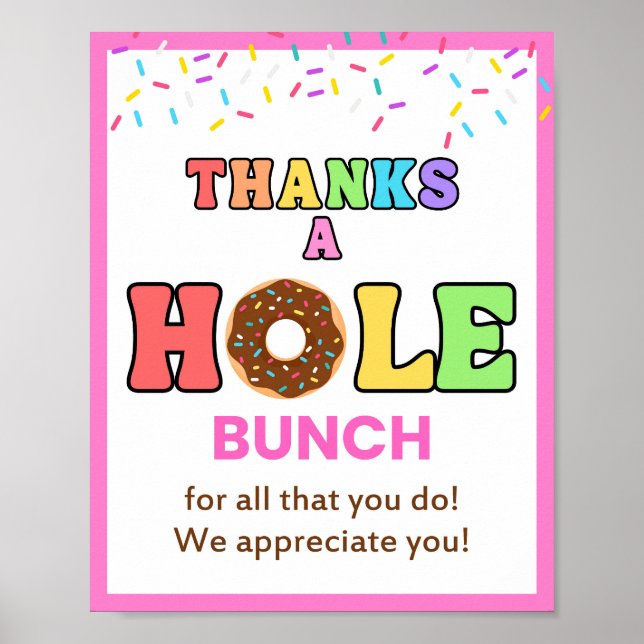 Affiche Donut, Semaine d'Appréciation Signé, Appréciation  (Devant)