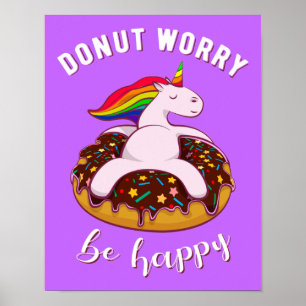 Affiche Donut Worry Be Happy I