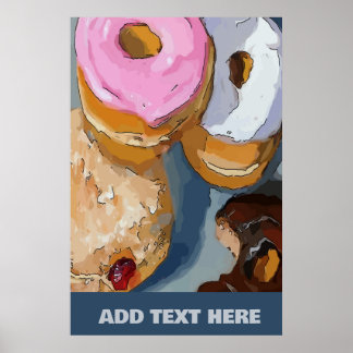 Affiche Donuts ajouter du texte