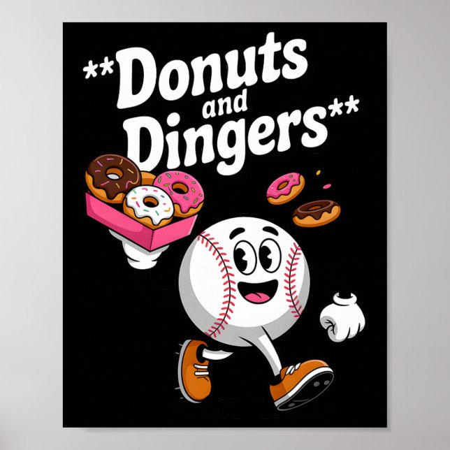 Affiche Donuts Et Dingers Vendent Du Fan Humour Donut (Devant)