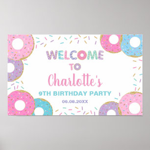 Affiche Donuts saupoudrent l'Affiche de bienvenue Baby sho