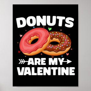 Affiche Donuts Sont Mon Valentin Mignons Amoureux De Donut