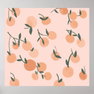 Affiche Doodart : Orange Cherry Vintage Motif