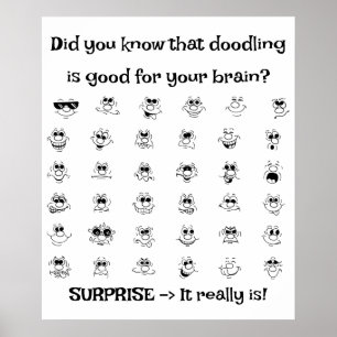 Affiche Doodé est bon pour votre cerveau