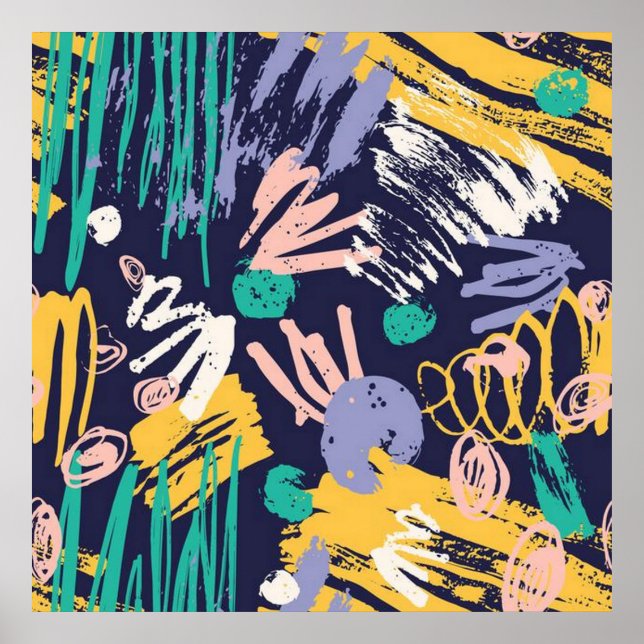 Affiche Doodle Abstrait (Devant)