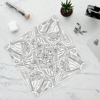 Affiche Doodle heureux : Page de coloriage de jour ensolei