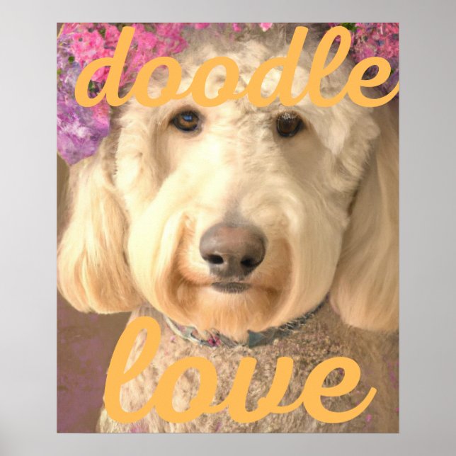 Affiche Doodle love dog (Devant)