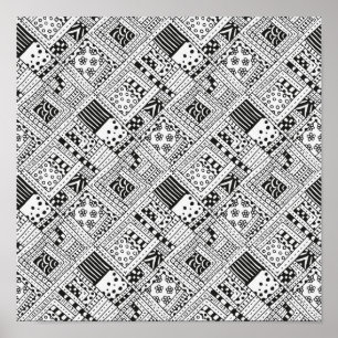 Affiche Doodle Motif indien 2