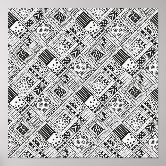 Affiche Doodle Motif indien 2 (Devant)