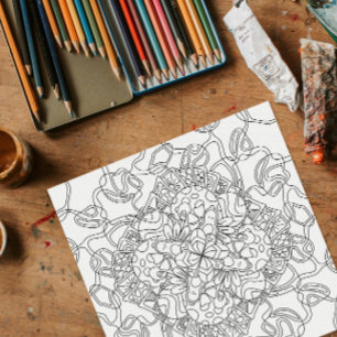 Affiche Doodles heureux : Page de coloriage du pays de l'a